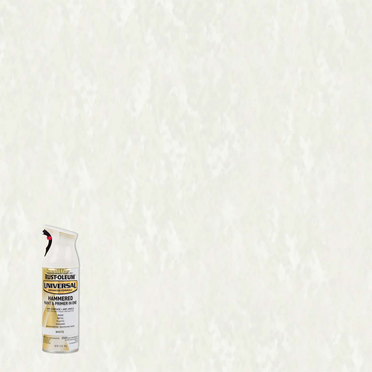 RustOleum Universal Hammered White Paint + Primer Spray Paint 12 oz