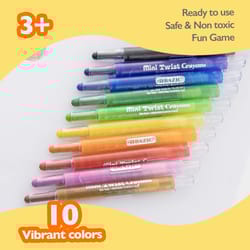 Bazic Products Mini Assorted Color Twistable Crayons 10 pk
