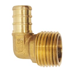 Apollo 1/2 in. PEX Barb in to X 1/2 in. D MPT Brass 90 Degree Elbow