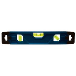 Century Drill & Tool 9 in. Plastic Magnetic Torpedo Level 3 vial