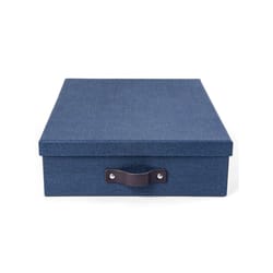 Bigso Box of Sweden Oskar 3.3 in. H X 10.2 in. W X 13.7 in. D Document Box Blue