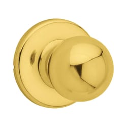 Kwikset Polo Polished Brass Passage Door Knob Right or Left Handed