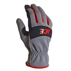 Ace Men's Indoor/Outdoor Utility Work Gloves Black and Gray S 1 pair
