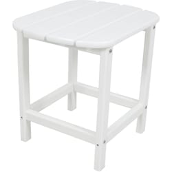 Hanover All-Weather White Square Wood Side Table