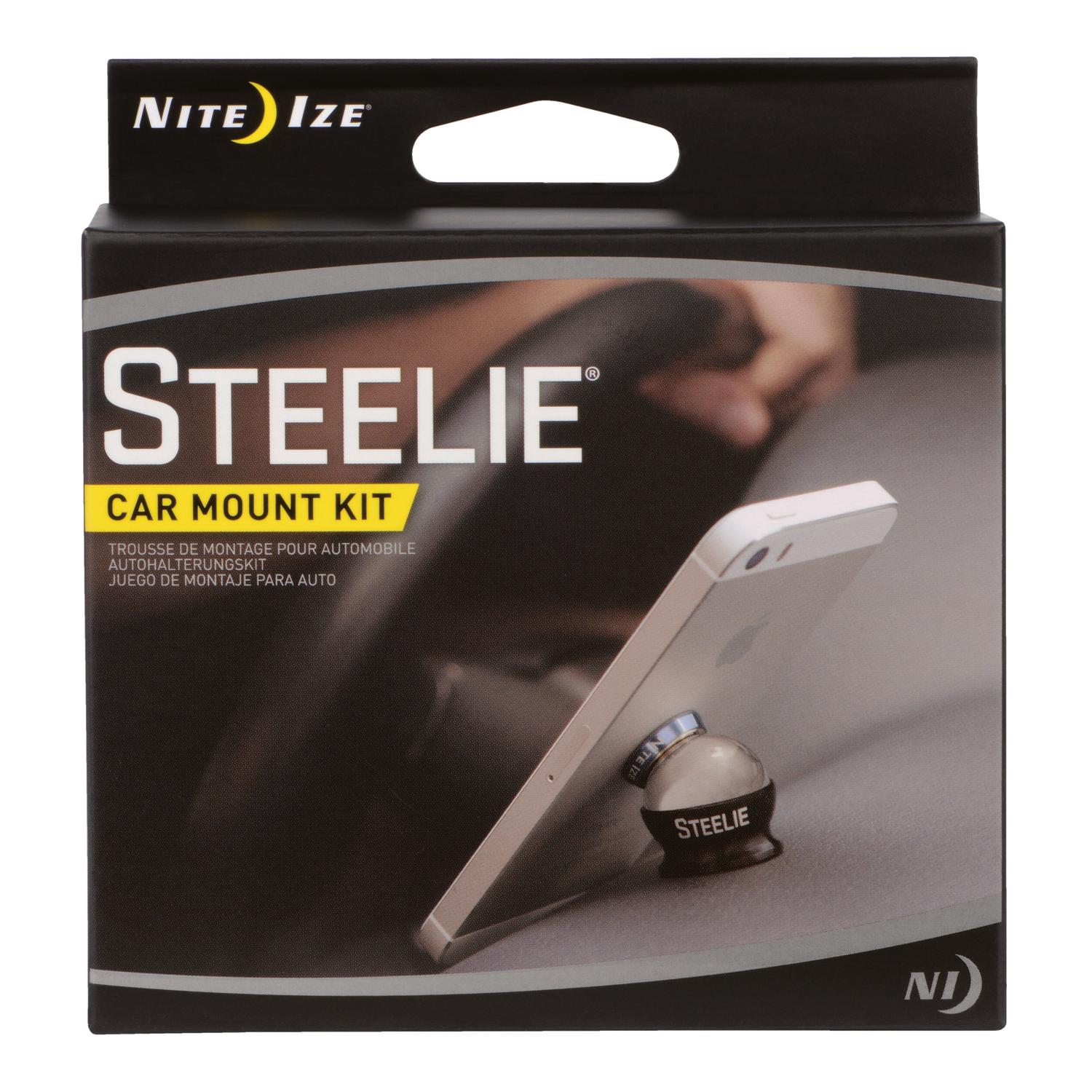 Photos - Mobile Phone Battery Nite Ize Steelie Black/Silver Cell Phone Car Mount For All Mobile Devices 