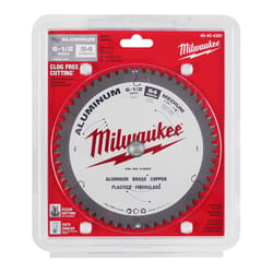 Milwaukee 6-1/2 in. D X 5/8 in. Carbide Tipped Circular Saw Blade 54 teeth 1 pk