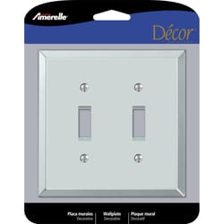Amerelle Mirror Clear 2 gang Acrylic Toggle Wall Plate 1 pk