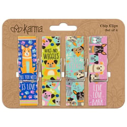 Karma Multicolored Wood Bag Clips