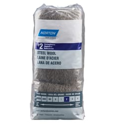 Norton  2 Grade Medium/Coarse  Steel Wool Pad  12 pk 