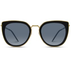 WearMe Pro Black Frame Gold Lens Sunglasses