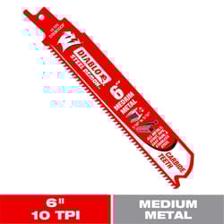 Diablo Steel Demon 6 in. Carbide Tipped Medium Metal Reciprocating Saw Blade 10 TPI 1 pk