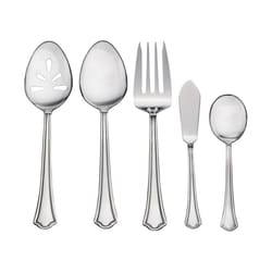Pfaltzgraff Silver Stainless Steel Scalloped tip Flatware Set 53 pk