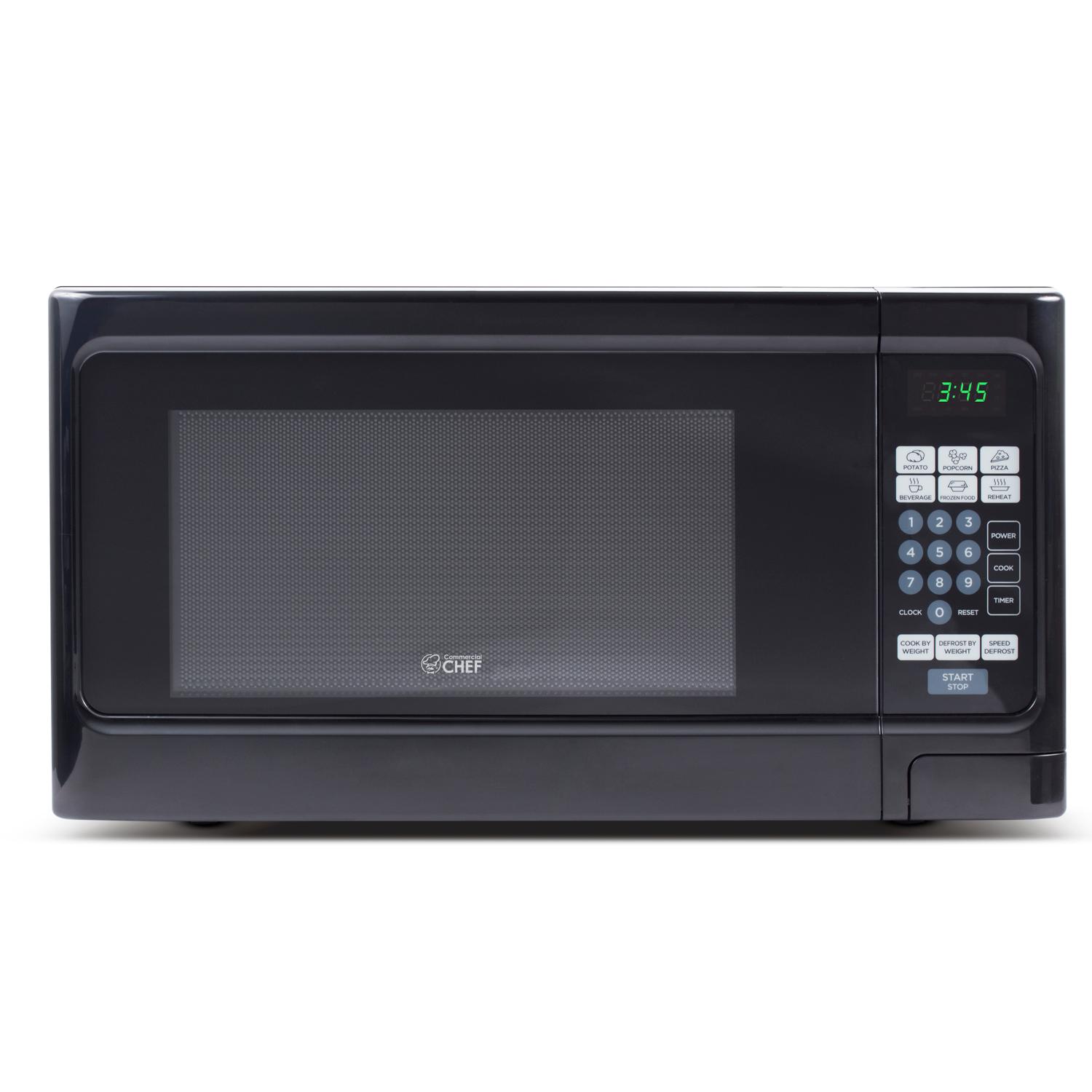 Commercial Chef 1.1 cu ft Black Microwave 1000 W Sansujyuku sansujyuku.com