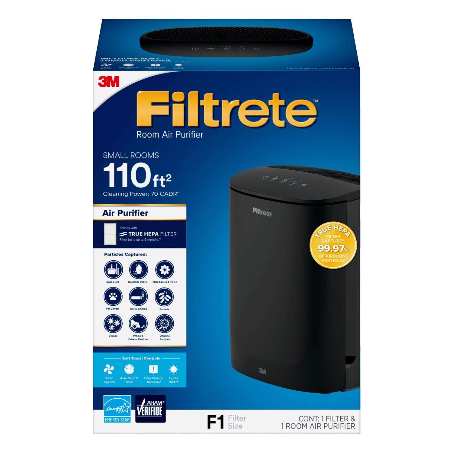 Filtrete air purifier 110 sq deals ft