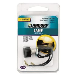 Jandorf 3 amps Single Pole Rotary Appliance Switch Black 1 pk