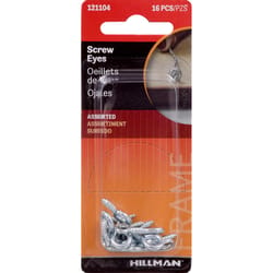 HILLMAN Zinc Silver Screw Eye 16 pk