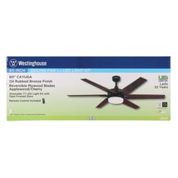 Westinghouse Cayuga 60 in. Oil Rubbed Bronze Brown LED Indoor Ceiling Fan