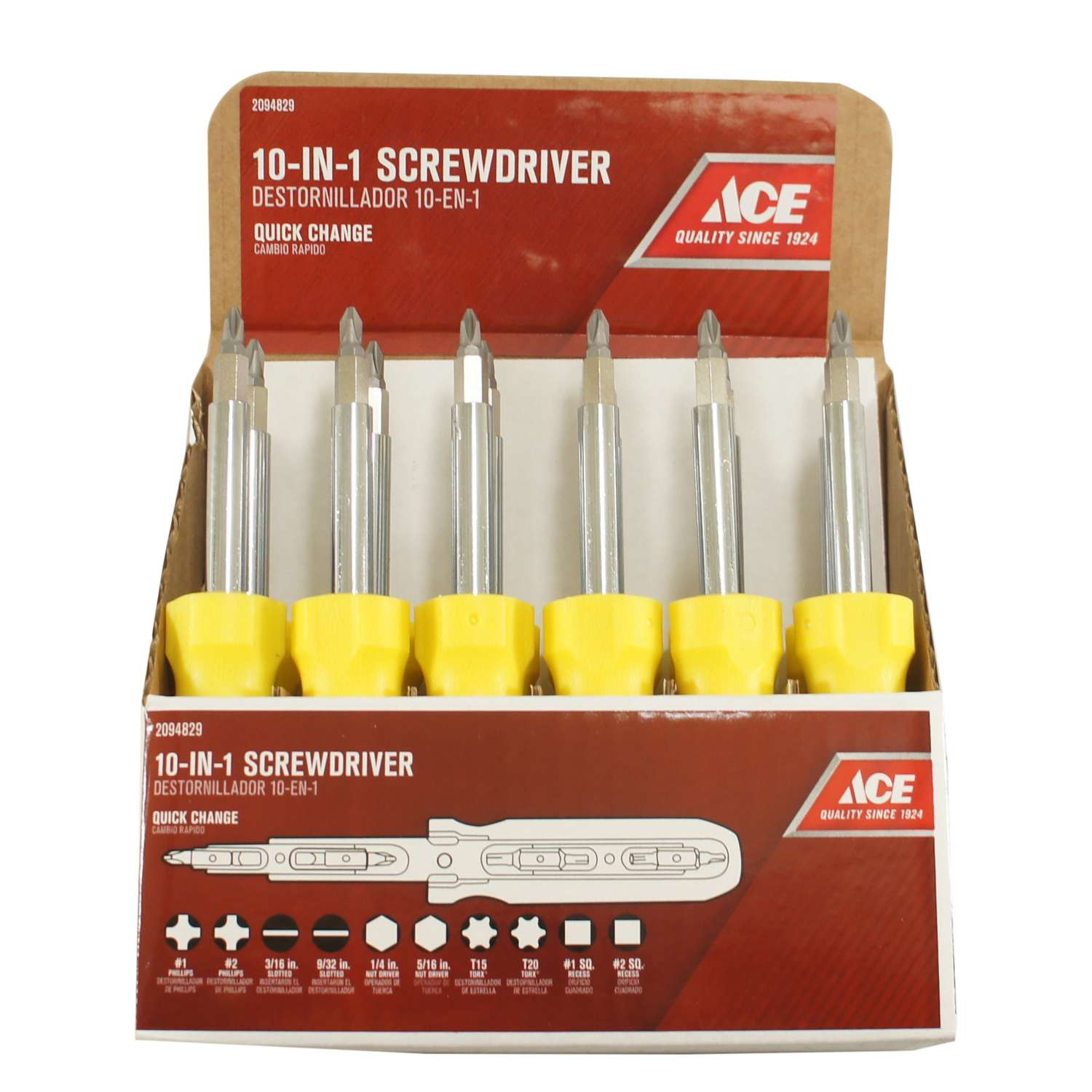 Ace 10in1 Screwdriver 8 in. Ace Hardware