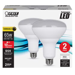 Feit BR40 E26 (Medium) LED Bulb Daylight 65 Watt Equivalence 2 pk