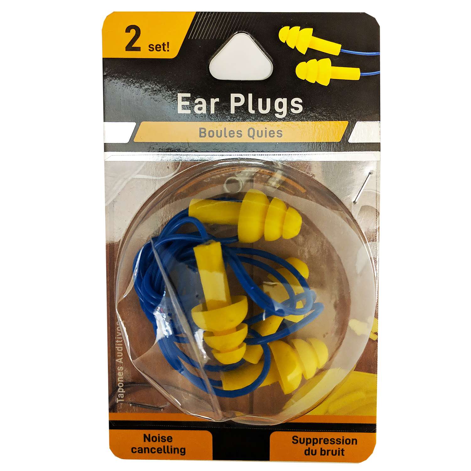Jacent 33 dB Nylon/Silicone Earplugs Yellow 2 pair Ace Hardware