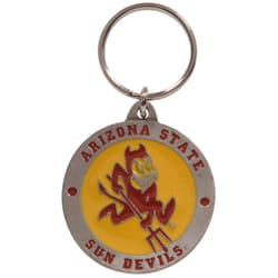 HILLMAN NCAA Tempered Steel Red Split Ring Keychain