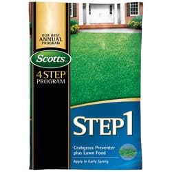 Scotts Step 1 Crabgrass Preventer Annual Program Lawn Fertilizer For Multiple Grass Types 15000 sq f