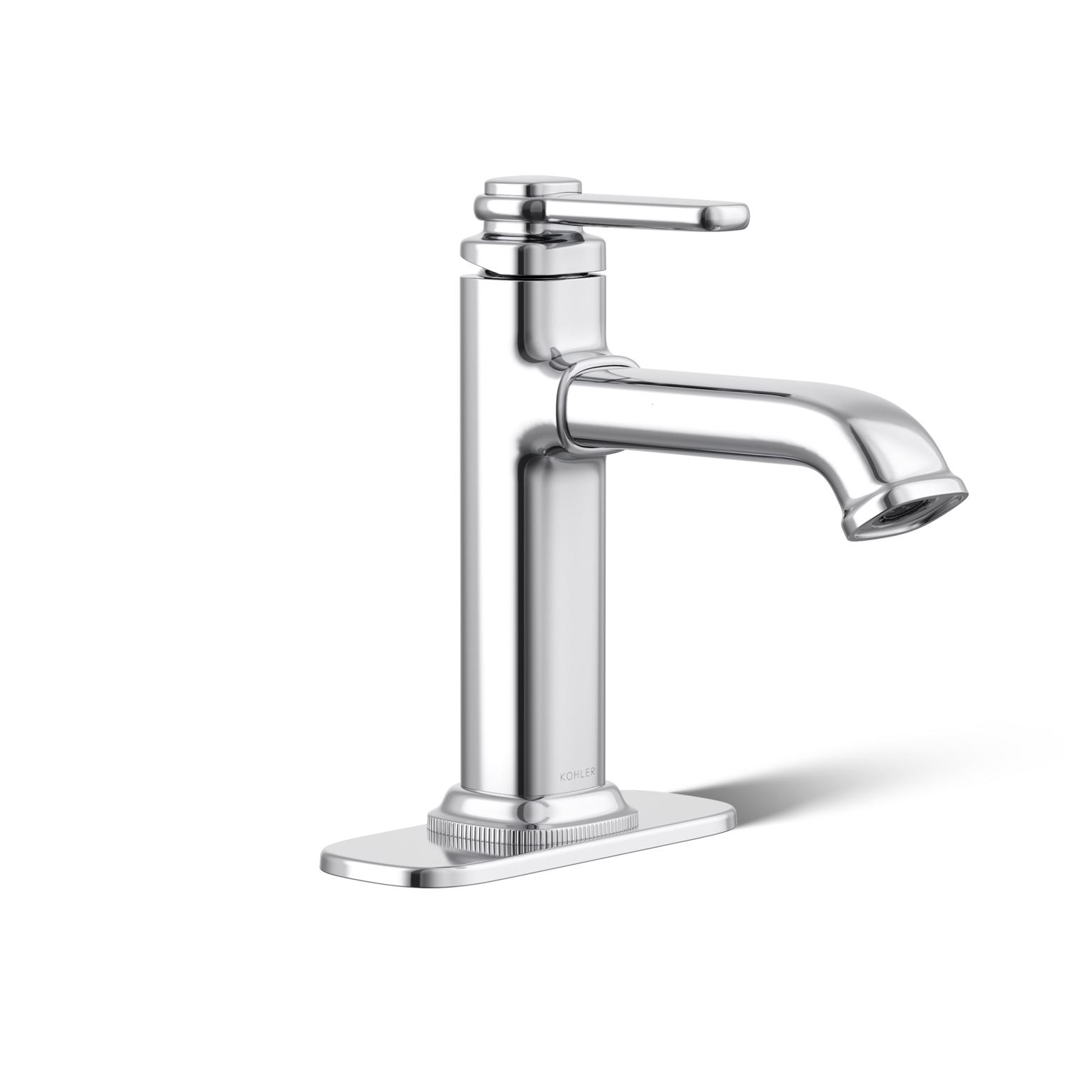 Kohler Envelu Chrome Modern Single-Handle Bathroom Sink Faucet 4 in.