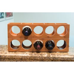 Lipper International Brown Bamboo Stacking Wine Rack