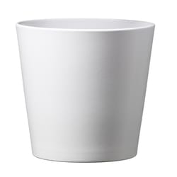 SK 4.7 in. H X 5.1 in. D Clay Dallas Esprit Ceramic Pot White