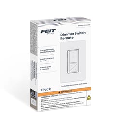 Feit White 200 W Paddle Smart-Enabled Dimmer Switch w/Remote Control 1 pk