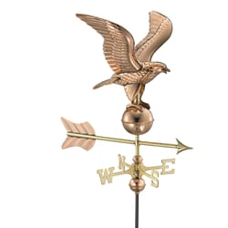 Good Directions Polished Brass/Copper 32 in. Eagle Weathervane For Garden Pole