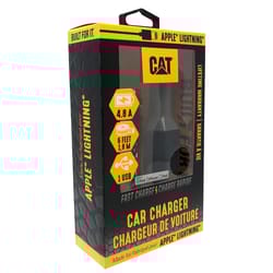CAT USB Charge and Sync Cable 6 ft. Black/White