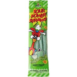 Dorval Sour Power Green Apple Candy Straws 1.75 oz