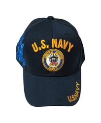 JWM U.S. Navy Logo Baseball Cap Navy Blue One Size Fits All