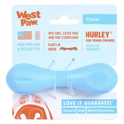 West Paw Zogoflex Blue Plastic Hurley Bone Chew Dog Toy Extra Small 1 pk