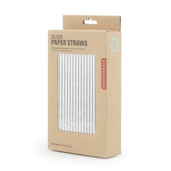 KIKKERLAND Silver Paper Straws