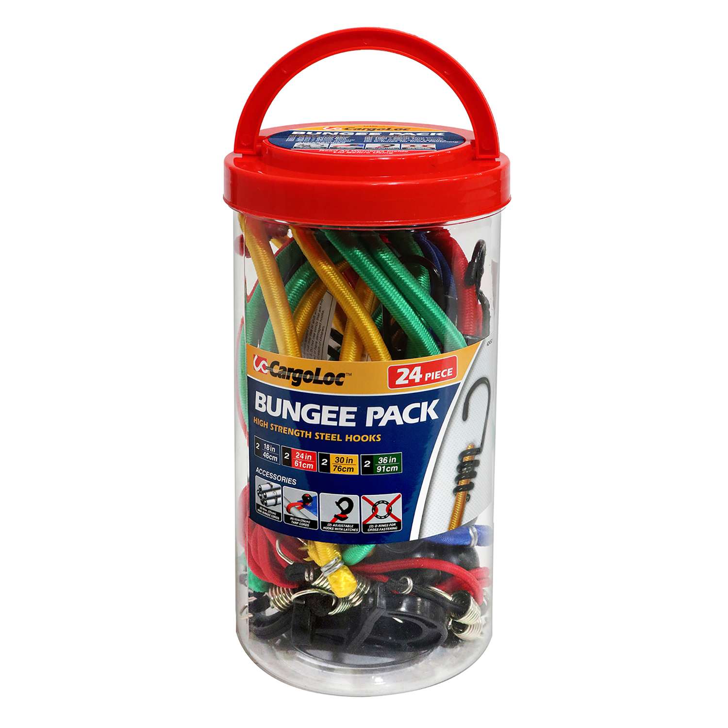 CargoLoc Assorted Bungee Cord Set 36 in. L 24 pk Ace Hardware