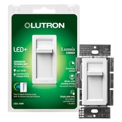 Lutron Lumea White 150 W Slide Dimmer Switch 1 pk