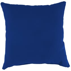 Jordan Manufacturing Blue Polyester Throw Pillow 4 in. H X 18 in. W X 18 in. L