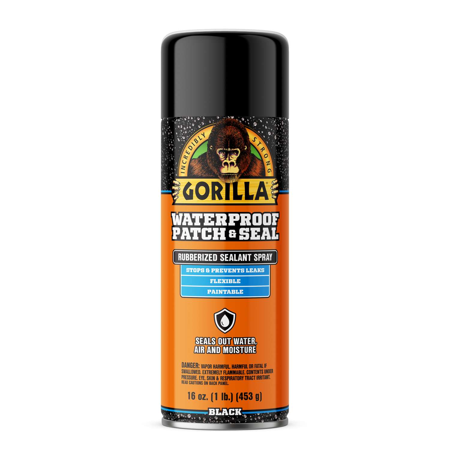 Gorilla Black Rubber Waterproof Patch & Seal Spray 16 oz. Ace Hardware