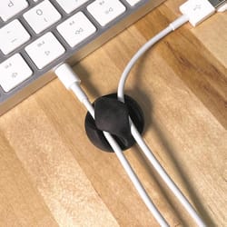 Wrap-It Storage Cable Clips 1 in. L Black Silicone Cable Clip