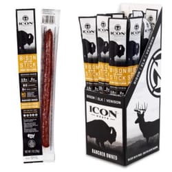 ICON Meats Bison & Pork Honey BBQ Sticks 1 oz Pouch