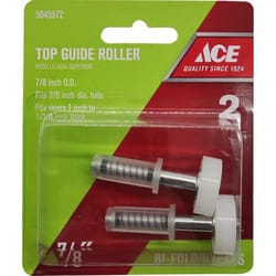 Ace Silver Steel Bi-fold Door Wheel Guide 2 pc