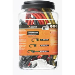 Keeper Assorted Bungee Cord Set 0.315 in. 12 pk