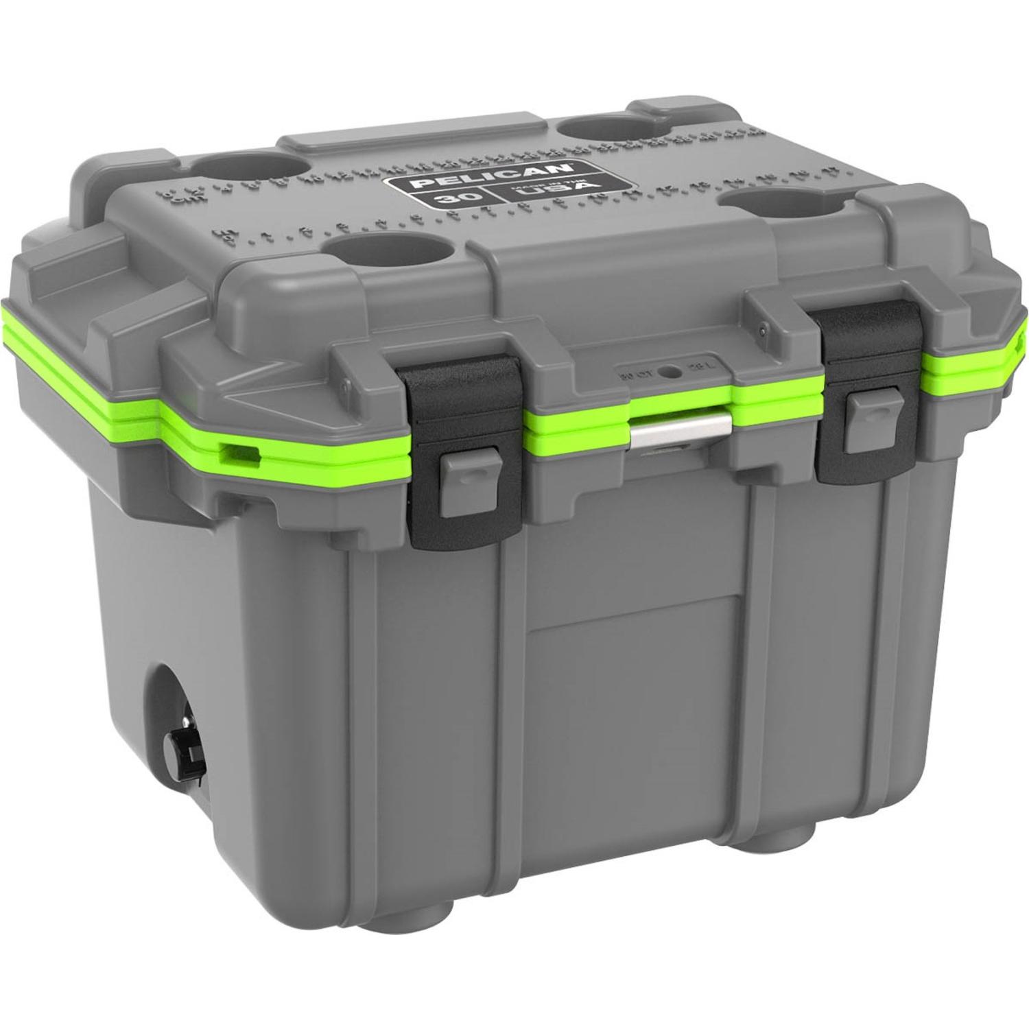 Pelican Elite Gray/Green 30 qt Cooler Sansujyuku sansujyuku.com