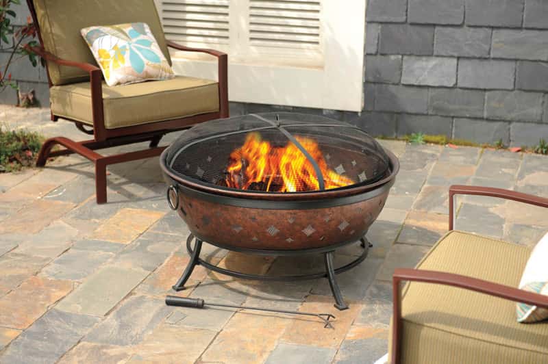 Living Accents Noma Wood Fire Pit Steel - Black