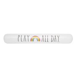CocoNut Float Rae Dunn White Vinyl Inflatable Play All Day Pool Noodle