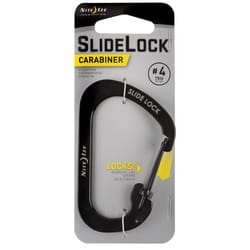 Nite Ize SlideLock 3.1 in. D Stainless Steel Black Carabiner Key Holder