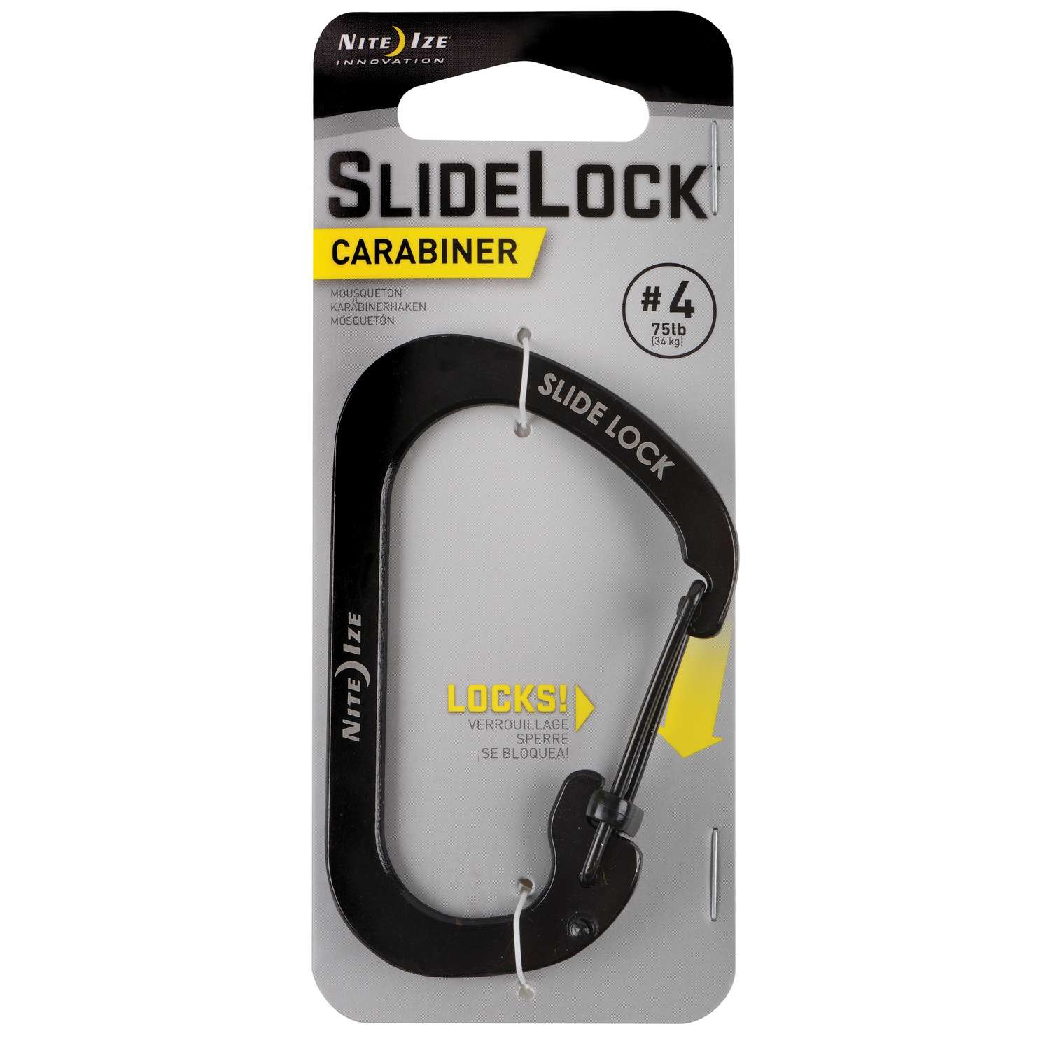 Nite Ize SlideLock Carabiner 3 Pack-black for sale online 