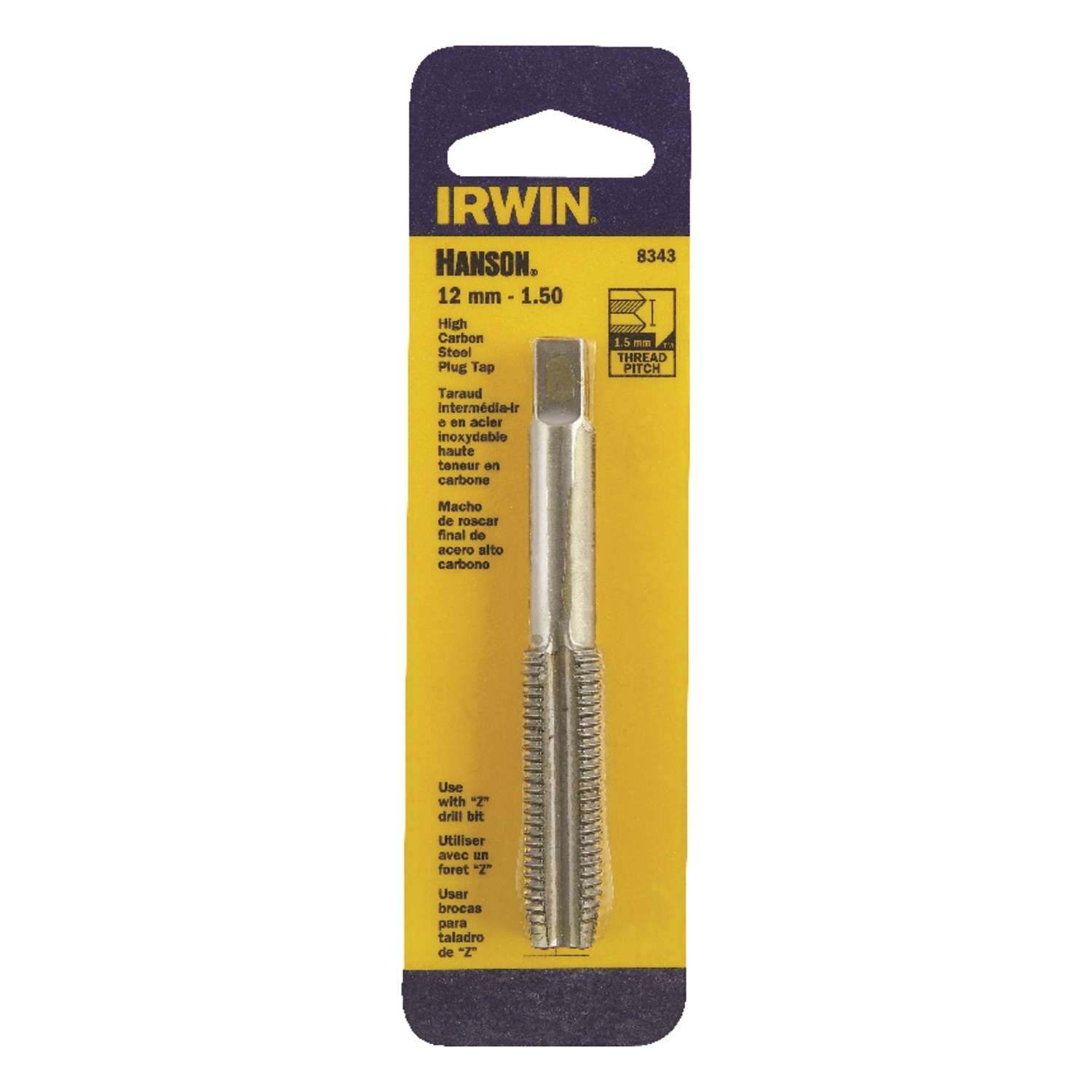 Irwin 1741 ZR M11 X 1.5 Metric 11MM Carbon Steel Plug Tap 4FL USA MADE 1.50 RH 